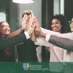 people giving other a high 5 in corporate environment